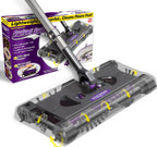 Swivel Sweeper Max - Cordless Electric Floor and Carpet Sweeper with Rotating Brush for Efficient Cleaning, Quad Brush Technology- Purple