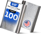 IDL Packaging Open (Snap-On) Seals for 5/8" Strap Width Steel Strapping (Pack of 100) - Superior Holding Power - Sturdy Metal Clips for Securing Heavy Packaging and Pallet Banding