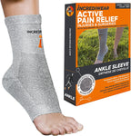Incrediwear Ankle Sleeve – Ankle Brace for Joint Pain Relief, Sprained Ankle Support, Arthritis, Inflammation Relief, and Circulation, Ankle Support for Women and Men (Grey, X-Large)