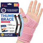Doctor Developed Ergonomical Thumb Brace Support Right Hand or Left Hand for Arthritis Pain and Support, Thumb Spica Splint for Trigger Thumb, Thumb Stabilizer for Tendonitis, Sprain (Pink/1 Pack)