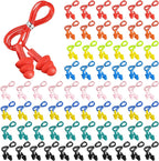 Xuhal 200 Pairs Corded Ear Plugs Bulk Silicone Earplugs Noise Reduction Ear Plugs with String Hearing Protection Reusable Earbuds for Adults Sleeping Swimming Noise Canceling
