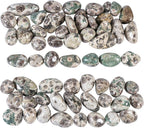 Nupuyai 1lb(About 460g) Polished Tumbled Stones Irregular Crystals for Healling/Energy/Wicca Smooth Green Cherry Blossom Stones for Home/Gardden Decor 0.39"-1.18"
