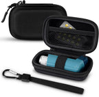 MEDMAX Inhaler Case, Hard Shell Protective Travel Carrying Case, Fits Standard Rescue & New Albuterol Inhaler Devices Up to 4 Inches, Device Not Included, Black
