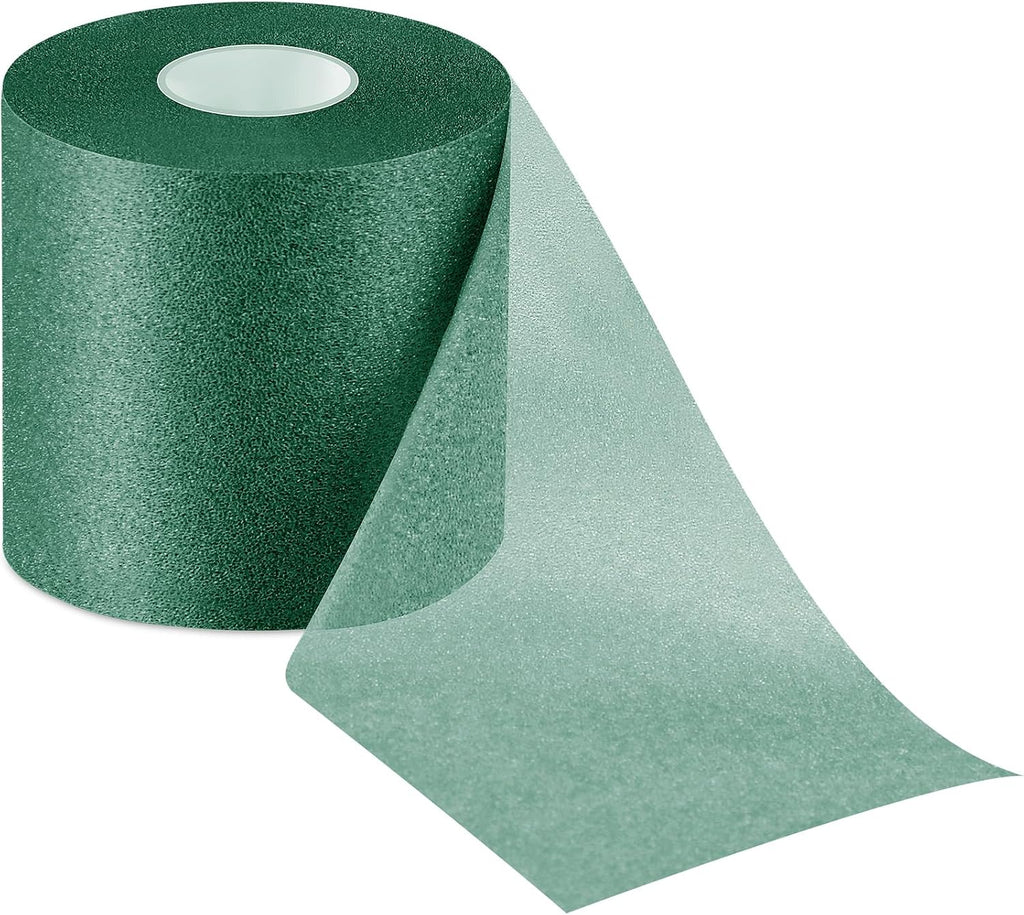 Nuanchu 30 Yards Pre-wrap Athletic Tape Pre Wrap Athletic Foam Underwrap Tape Foam Underwrap Bandage for Hair Soccer Sports Wrists Elbows Knees Ankles 2.76 Inches(Dark Green)