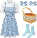 HMPRT Halloween Costume Women, Halloween Princess Costumes for Adults Basket Dress Socks Hair Bows Book Storybook Character Sexy,S