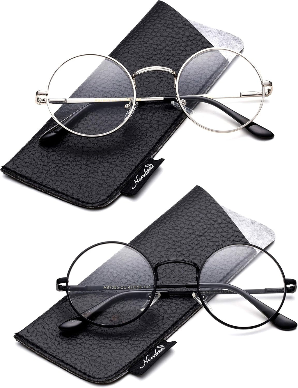 Quality Unisex Retro Round Reading Glasses Spring Hinge Stainless Steel Frame Metal Round Reading Glasses