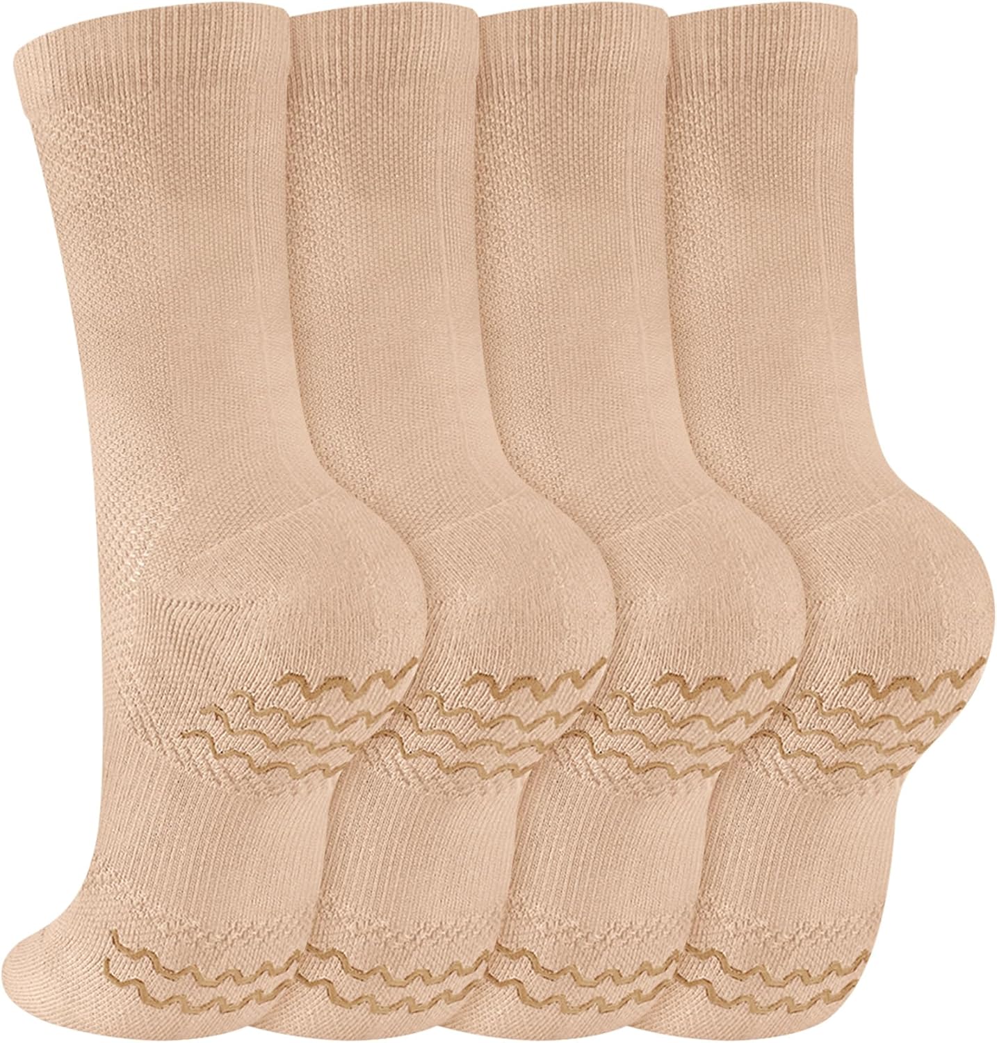Jecery 2 Pairs Dance Non Slip Socks for Women Girl Dancer Compression Dancing Ankle Sock Ballet Dance Stocking with Spin Spot