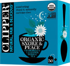 Clipper Tea Snore and Peace Chamomile & Lavender Herbal Tea – Caffeine Free, USDA Organic, Great Hot or Iced – Comfortingly Floral, Natural, Fair & Delicious – 50 Tea Bags