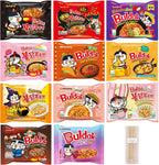 Samyang Spicy Hot Chicken Ramen 11 Flavor Variety Pack - FREE Chopsticks - Korean Buldak Ramen Noodles (11 Pack)
