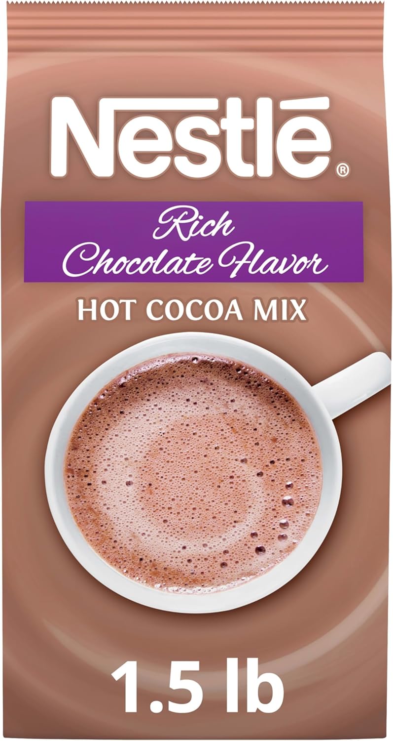 Nestle Hot Chocolate Mix, Rich Chocolate Flavor, Bulk Whipped Hot Cocoa Mix, 1.5 lb Bag