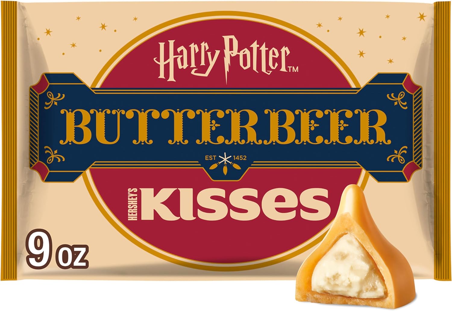 HERSHEY'S KISSES Butterbeer Flavored, Easter Candy Bag, 9 oz