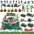 35pcs Camo Cake Cupcake Toppers Camouflage Cake Decorations Army Military Party Supplies with Camo Happy Birthday Cake Topper Army Men Tanks Vehicles for Army Military Themed Party Boys Girls Veteran