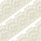 Large Pre-Made Ready to Use Edible Cake Lace Rose Scallop Ivory White 14-inch 10-piece Set