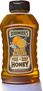 Bekemeier's 100% Pure, Raw Orange Blossom Honey - 16 ounces Squeeze Bottle