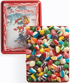 The Swiss Colony Old-Fashioned Christmas Candy Gift Box Holiday Hard Candy Mix with Straws, Waffles, Old Fashioned
