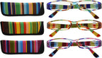 CessBlu Reading Glasses - 3 Pairs Ladies Fashion Reader Eyeglasses for Women Reading