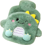 Hot Water Bottle with Cover, Hot Water Bottle with Cute Plush Cover, Super Soft Plush Cover for Pain Relief Headaches Cramps and Winter Warmth