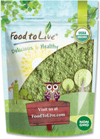 Organic Barley Grass Powder, 1 Pound – Non-GMO, Finely Ground Whole Dried Young Leaves, Pure, Kosher, Vegan, Bulk. Good Source of Fiber, Protein. Great for Juices, Smoothies, Shakes, Yogurts.