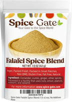 Spice Gate Falafel Spice Blend (1.5 oz) Flaverful, Vegan, No Colors, No-Additives,