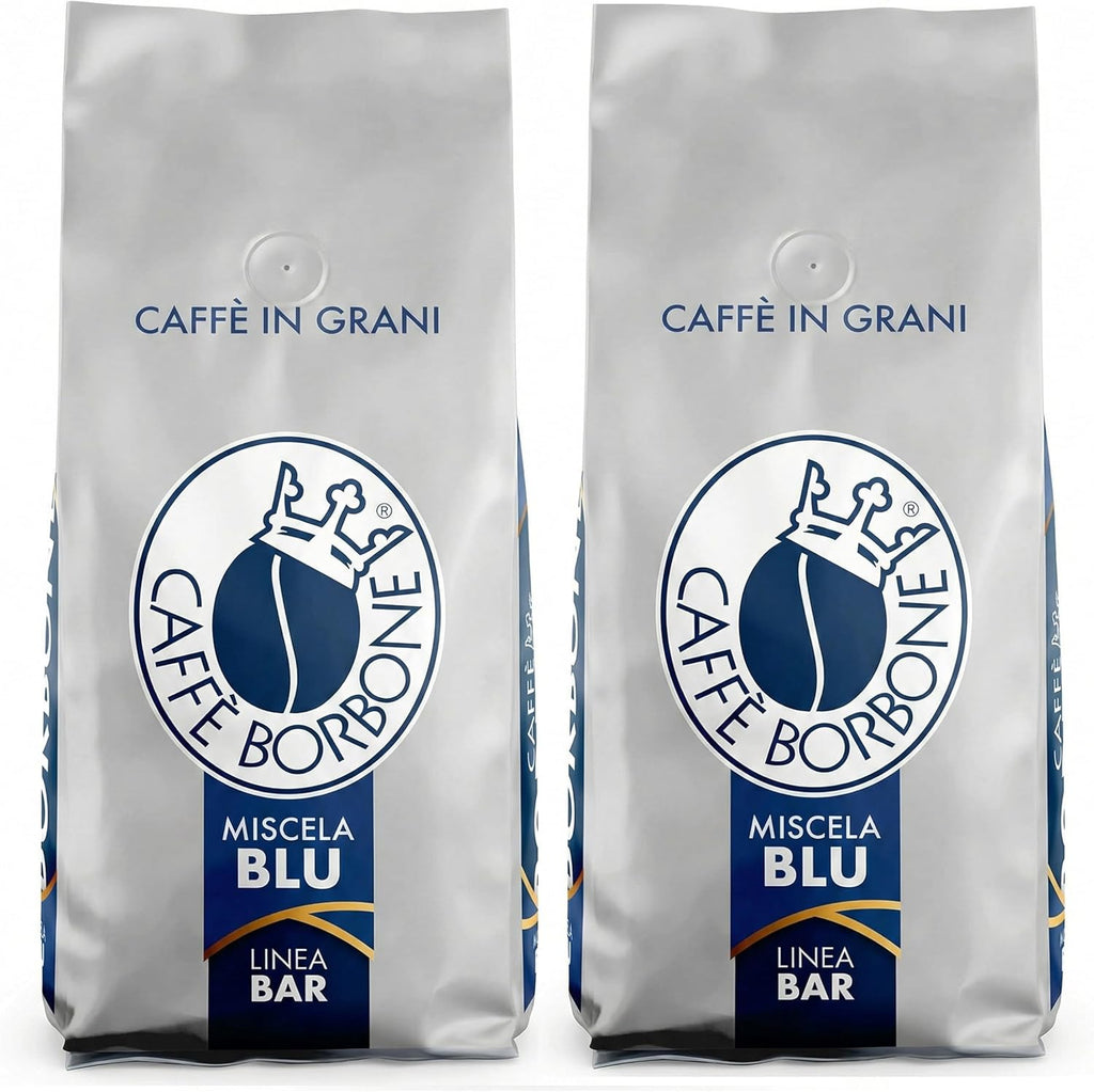 Caffè Borbone Whole Bean Coffee, Medium-Dark Roast, Blue Blend, Authentic Italian Coffee, 2.2 lb Bag (Pack of 2)