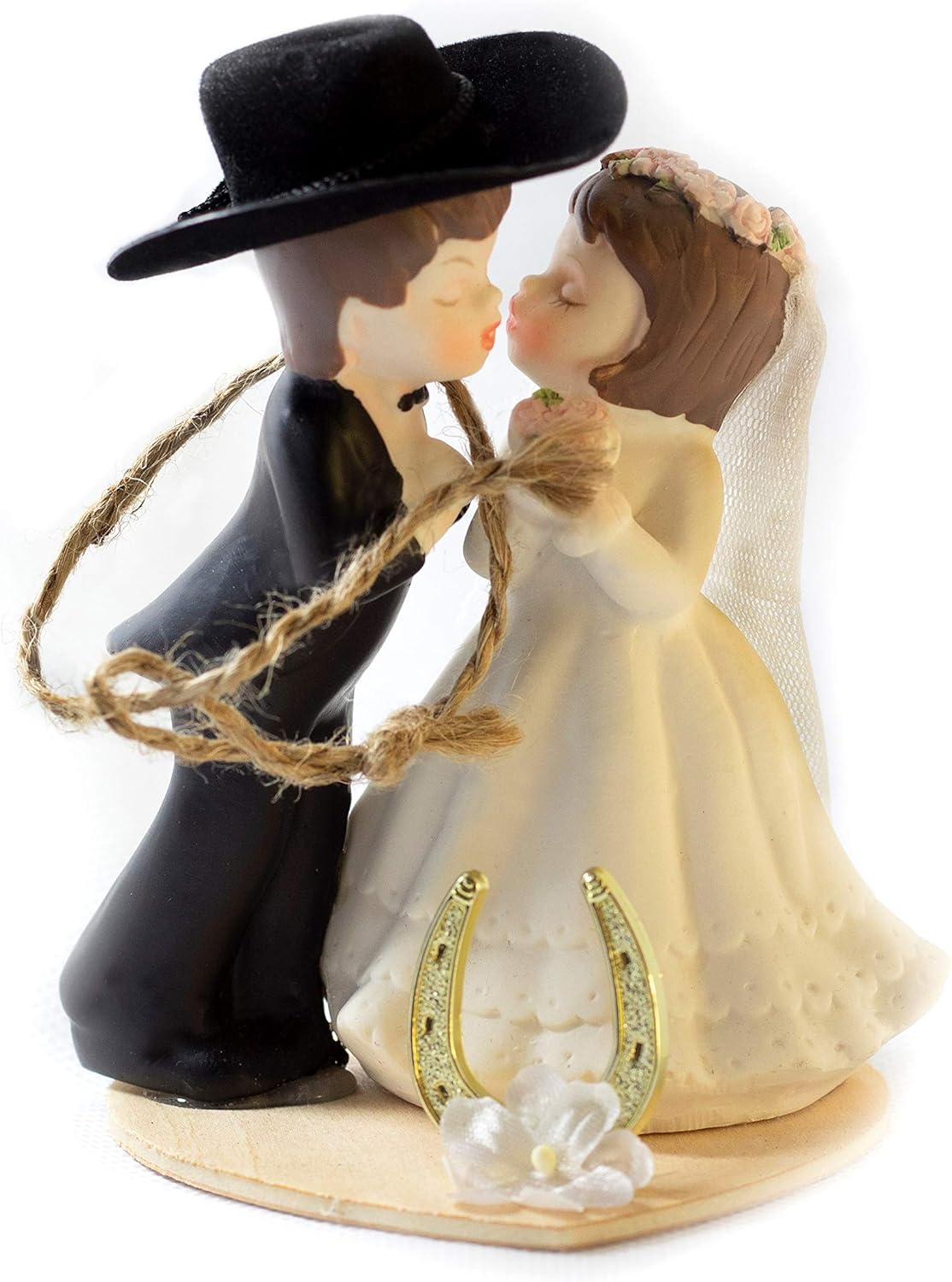 Western Wedding Cake Topper/Table Decoration "Kissing Couple" (WC2)