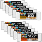 KIND Protein MAX Bars Variety Pack, Gluten Free, Low Sugar, High Fiber Snacks, Sweet & Salty Caramel Peanut Crisp, Crispy Chocolate Peanut Butter, 20g Protein, 12 Count