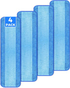 wlich 4-Pack Microfiber Cleaning Pads, 18-Inch Microfiber Mop Pads Compatible with Bona Mop, Washable and Reusable Mop Pad Refills for Hardwood Tile Laminate Floors