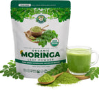 OVIDA Organic Moringa Leaf Powder, Pure Moringa Powder, Caffeine Free Green Powder, Smoothie & Tea Blend, No Additives, 4 oz (113g)