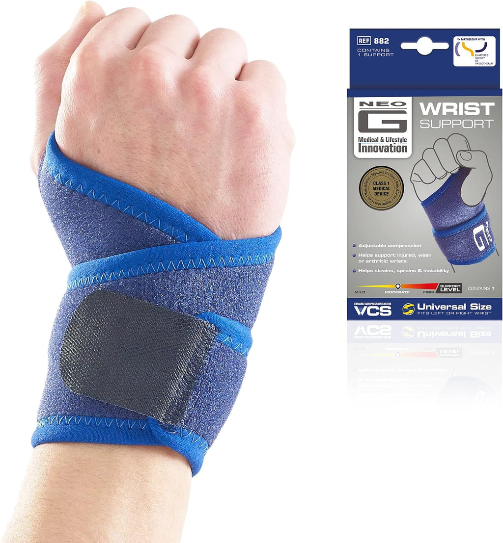 Neo-G Wrist Brace for arthritis pain and support - for Joint Pain, Sprains, Strains, Instability - Adjustible Compression Wrist Support - One Size - Class 1 Medical Device