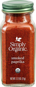 Simply Organic Smoked Paprika, 2.72 Ounce, Oak Wood Smoked & Ground Spanish Paprika, Deep Smokey Flavor, Kosher