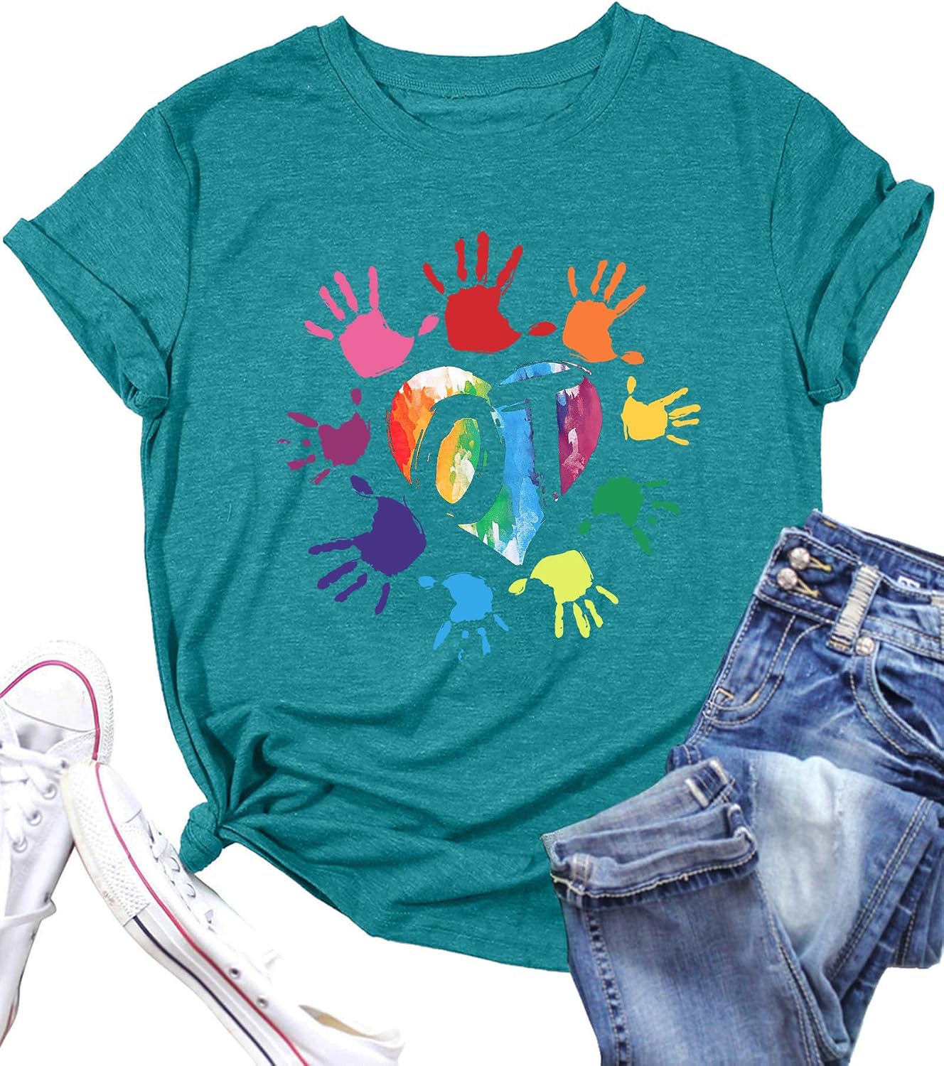 Occupational Therapy T Shirts for Women Casual Therapist Graphic Short Sleeve Tees OT Healthcare Gifts Blouse Tops