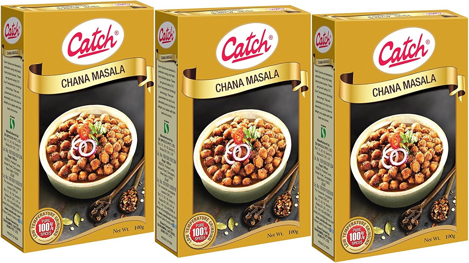 CATCH SPICES Chana Masala 100gms (pack of 3)