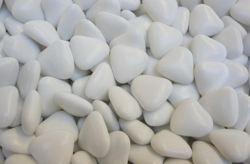 Italian Options Mini White Heart Chocolate Dragees 1 Kilo Box