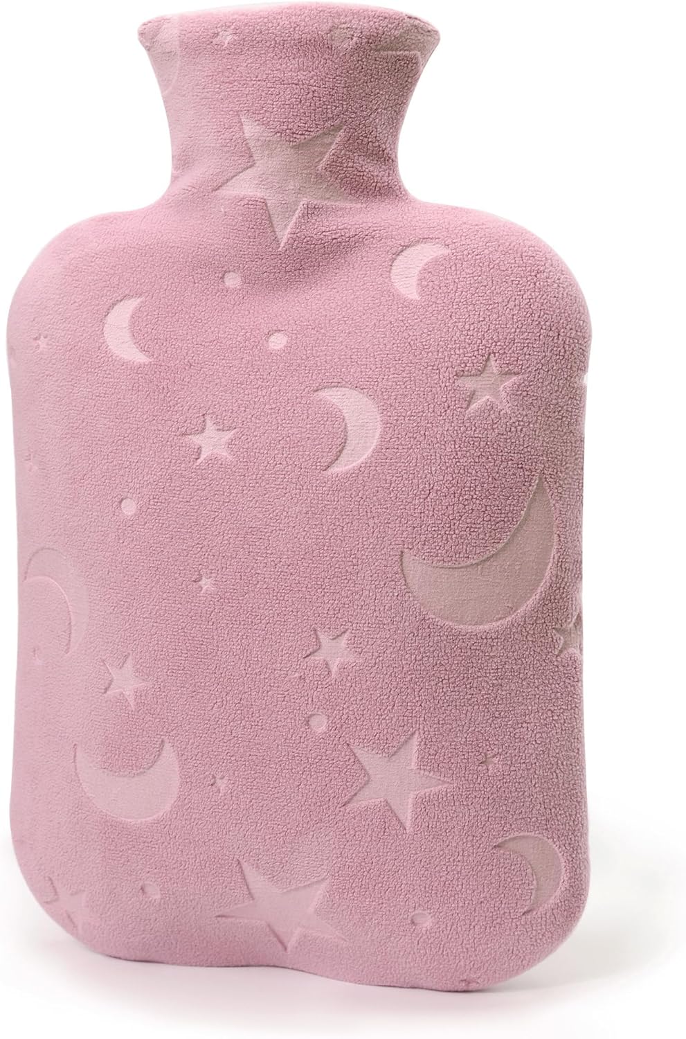 Hot Water Bottle with Soft Cover, 2L Hot Water Bag for Menstrual Cramps, Neck and Shoulder Pain Relief, Hot and Cold Therapies, Hand Feet Warmer, Pink