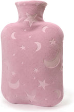 Hot Water Bottle with Soft Cover, 2L Hot Water Bag for Menstrual Cramps, Neck and Shoulder Pain Relief, Hot and Cold Therapies, Hand Feet Warmer, Pink