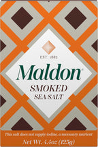 Maldon - Smoked Sea Salt Flakes, 4.4 oz (125 g) - Unique Pyramid Shaped Salt Flakes - Gently Smoked Over Oak - Perfect for a Wide Range of Dishes, Hand-Harvested for Four Generations