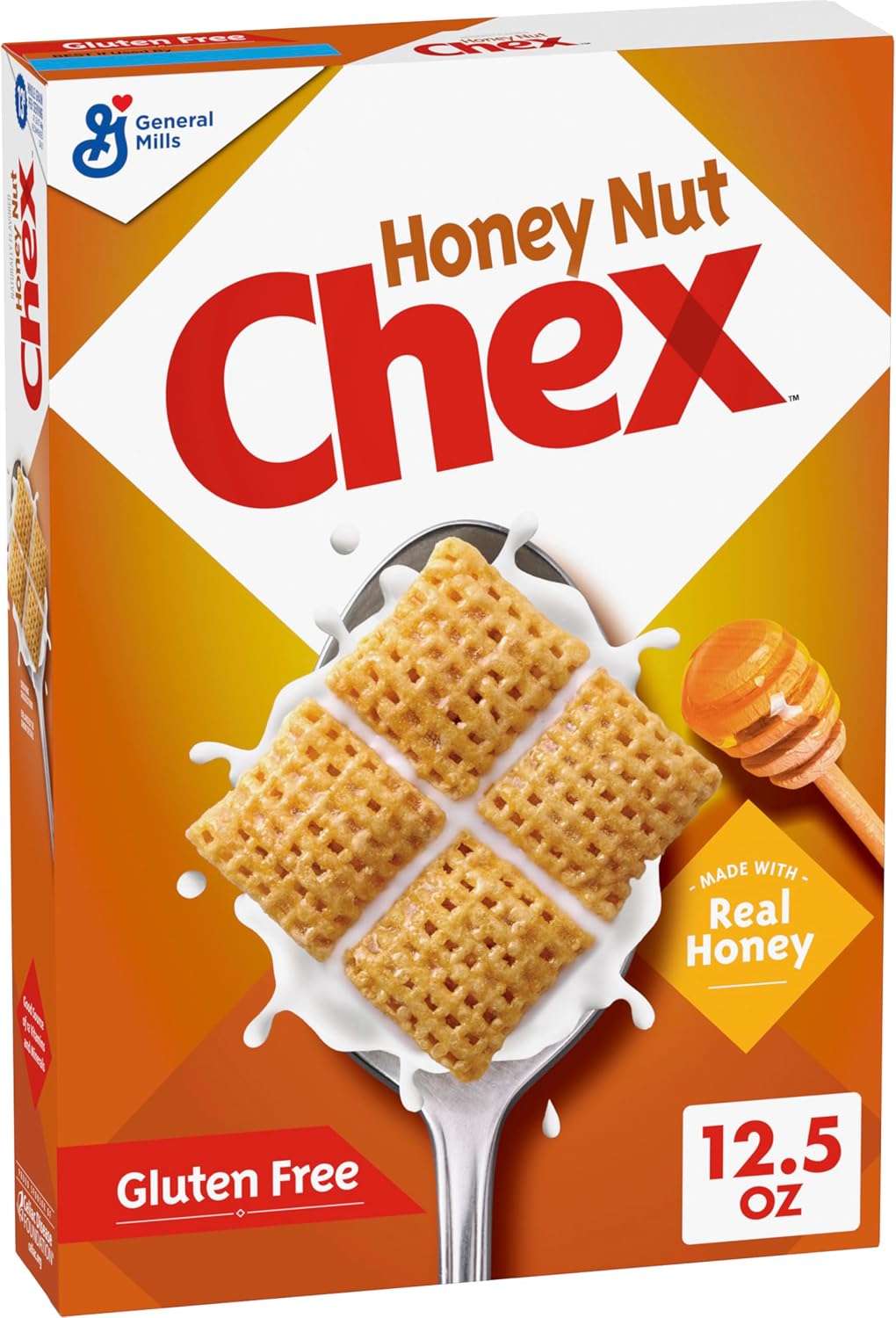 Honey Nut Chex Cereal, Gluten Free Breakfast Cereal, Made with Whole Grain, 12.5 oz