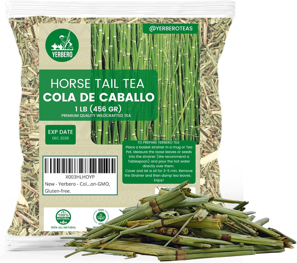 Yerbero - Cola De Caballo 1LB (456gr) | Horsetail Whole Loose Herbal Tea | Shave Grass/Snake Grass | Stand Up Resealable Bag | Crafted By Nature100% All Natural, non-GMO, Gluten-free.