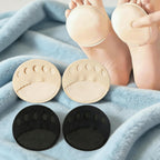 2 Pairs Forefoot Pads Sponge Toe Plug Half Socks Sweat Absorbing Cushion Inserts for High Heels Sneakers Black and Beige (Pack of 2)