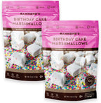 Hammond’s Candies Gourmet Marshmallows – Birthday Cake | Great for Snacking, Hot Chocolate, S’mores, Baking | Gluten-Free, Kosher, Handcrafted in the USA | 2 Pack