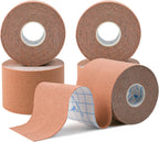 5 Rolls Kinesiology Tape 1.5inch x 16.4feet Waterproof Breathable Athletic Tape 5 Colors Uncut Kinetic Tape, Cotton Elastic Muscle Tape for Knee Wrists Ankle Sports（Skin Color)