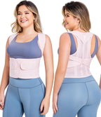 URSEXYLY Back Brace Posture Corrector for Women Adjustable Shoulder Straightener Full Back Support Upper,Lower Back Pain Relief,Spine Straightener Posture Corrector (Pink, Small)