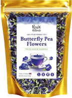 Butterfly pea flower tea loose leaf (375+ Cups) [ 4.4 Ounces Oz] Dried butterfly pea flowers blue tea