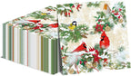 50pcs Christmas Cardinal Guest Napkins 3 Ply Disposable Paper Pack Red Cardinal Bird Paper Luncheon Dinner Hand Napkins Red Christmas Bird Birthday Party Decor Bird Party Supplies