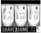 Billy Jealousy Shave3some Travel-Size Trio Shaving Kit for Men with Heating Pre-Shave, Super Slick Shave Cream and Cooling After-Shave, Citrus Scent, 3 Fl Oz Each