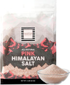 Himalayan Pink Salt, 2 Pound Bag, Fine Grain Himalayan Salt, All Natural, Kosher, Vegan, Gluten Free, Pure Gourmet Pink Salt, Hampton Distribution
