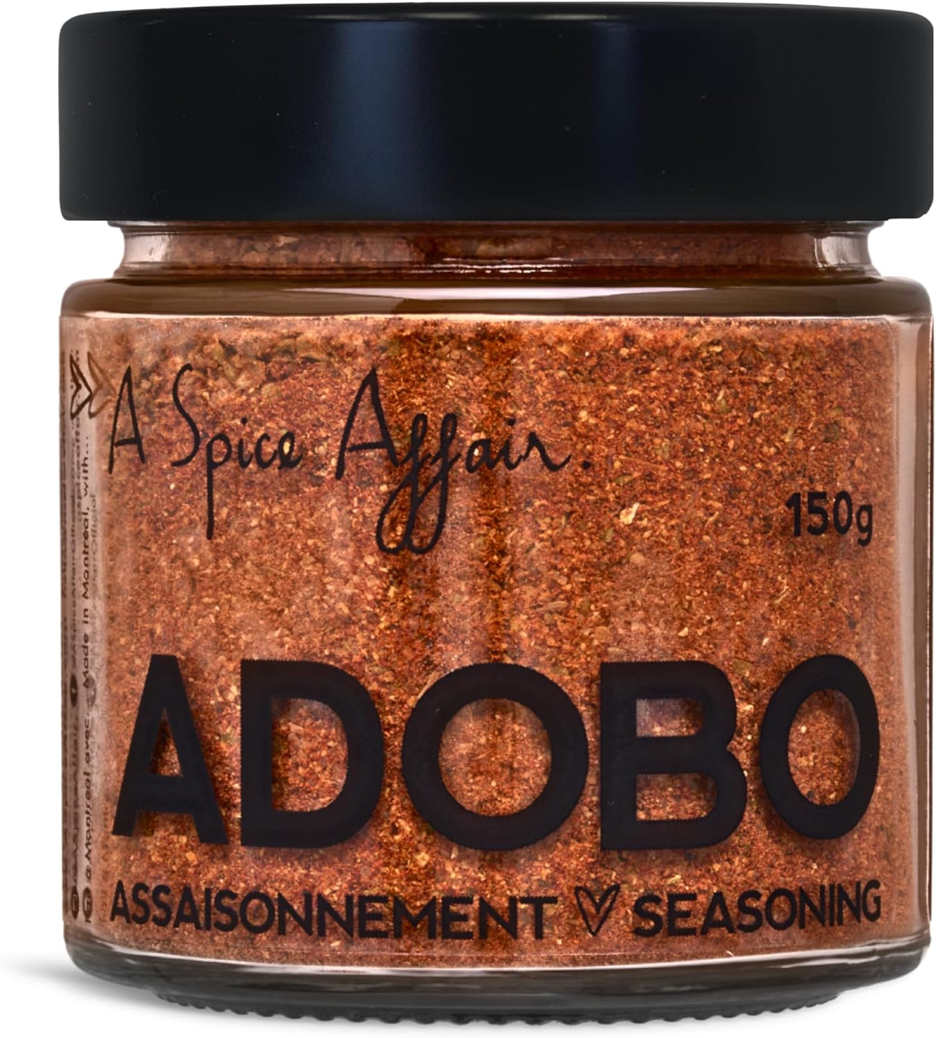 A Spice Affair’s Adobo Seasoning | Savoury, Zesty & Latin-Inspired All-Purpose Spice Blend | All-Natural, Non-GMO, Filler-Free | Perfect for Chicken, Pork, Rice, Beans & Everyday Cooking | Signature Glass Jar | 150 g (5.3 oz)