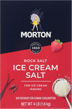 Morton Ice Cream Salt, Rock Salt, 4 Pounds (Pack of 8)