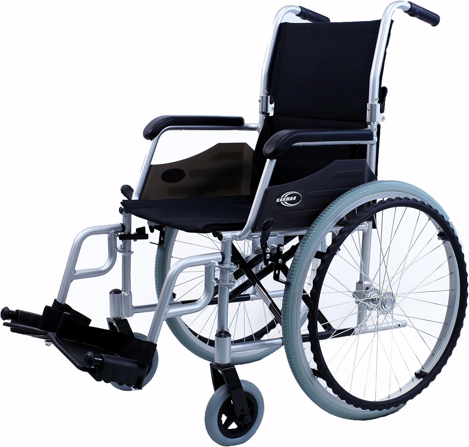 Karman LT-980-SI 24 Pound Ultra Lightweight Wheelchair, Silver,16x18x19 Inch (Pack of 1)