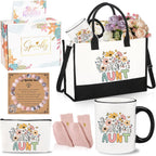 Aunt Gift Box Set Mothers Day Gifts for Auntie from Niece Nephew Unique Birthday Gift Basket for Aunt Best Auntie Ceramic Mug Gifts